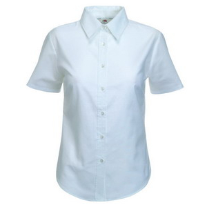  . New Lady-fit Short Sleeve Oxford Shirt, ._M, 70% /, 30% / Fruit