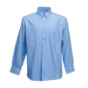   New Long Sleeve Oxford Shirt, oxford blue_XL, 70% /, 30% / Fruit of the Loom
