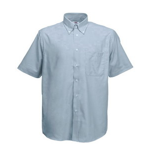   New Short Sleeve Oxford Shirt, oxford grey_XL, 70% /, 30% / Fruit of the Loom