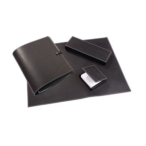 Фото Набор черный: планшет, бокс для бумаг, папка - блокнот, пенал