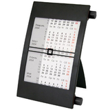 Календарь на год настольный на 2 года, чёрный, 18х11 см, пластик/ шелкография, тампопечать