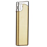 Бензиновая зажигалка пьезо ISKRA, золотистая, 7,9х2,4х0,91 см, пластик