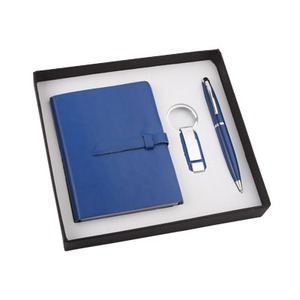 Фото Металлический набор: записная книжка, ручка, брелок