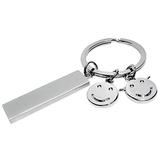 Брелок на ключи Мальчик и девочка, 8,1х1,15х0,35 см, металл/ лазерная гравировка
