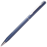Ручка синяя из металла SLIM шариковая, матовый/хром