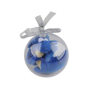 Фото Пластиковый новогодний подарок : мягкая игрушка "ДРАКОН" в футляре виде елочного шара