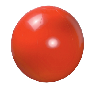 Фото Мяч пляжный надувной; красный; D=40 см (накачан), D=50 см (не накачан), ПВХ