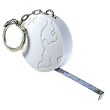 Брелок-рулетка с логотипом Земля (1 м), D-4 см, пластик/ тампопечать