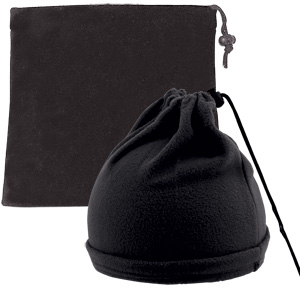 Фото Шапка-шарф с утяжкой Articos, универсальный размер, черный, флис, 200 гр/м2