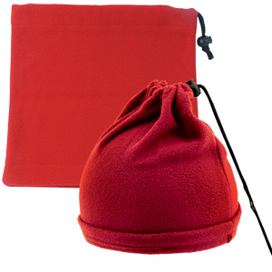 Фото Шапка-шарф с утяжкой Articos, универсальный размер, красный, флис, 200 гр/м2