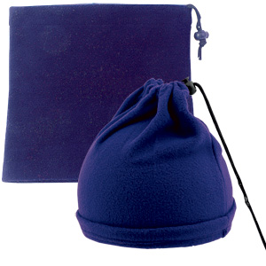 Фото Шапка-шарф с утяжкой Articos, универсальный размер, синий, флис, 200 гр/м2