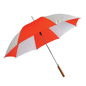 Фото Автоматический зонт-трость с рукояткой из дерева  полиэстер D=103 cм /шелкография
