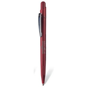Фото MIR, ручка шариковая с серебристым клипом, бордо, пластик/металл (бордовый, хром)