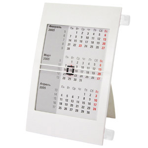 Фото Календарь настольный на 2 года,белый, 18х11 см, пластик/ шелкография, тампопечать «WALZ»