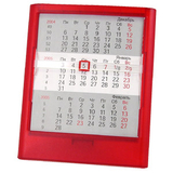 Календарь настольный на 2 года, прозрачно-красный, 12,5х16 см, пластик/ шелкография, тампопечать