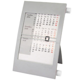 Календарь настольный на 2 года, серо-белый, 18х11 см, пластик/ шелкография, тампопечать
