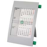 Календарь настольный на 2 года, серо-зеленый, 18х11 см, пластик/ шелкография, тампопечать
