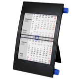 Календарь настольный на 2 года, черно-синий, 18х11 см, пластик/ шелкография, тампопечать