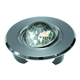 Часы металлические Глобус с фоторамкой, лазерная гравировка, шильд
