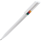 Фотка GRIFFE ARCOBALENO, шариковая ручка, белая/ цветные колечки, дорогой бренд Lecce Pen