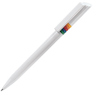 Фото GRIFFE ARCOBALENO, шариковая ручка, белая/ цветные колечки «Lecce Pen»