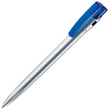 Фотка Kiki Sat, пластиковая шариковая ручка, серый перлам./прозручка-синяя