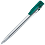 Изображение Kiki Sat, пластиковаяшар ручка, серый перламутр./прозручка-зеленая, магазин Lecce Pen