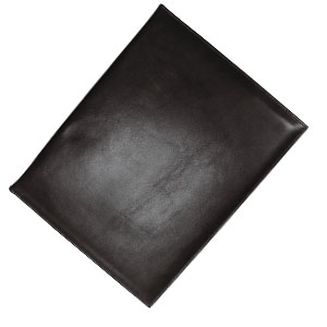 Фото Папка адресная, черная,  32х25х1 см, натуральная кожа/тиснение, шелкография