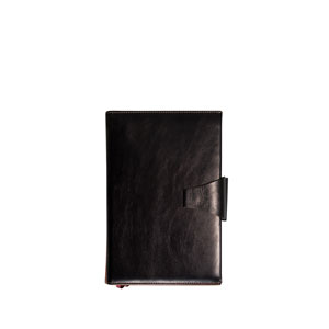 Фото Ежедневник, полудатированный, А5+, Windsor, черный, натуральная кожа, сменный блок. Подарочная упаковка. «Bruno Visconti»