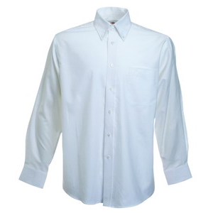 Фото Руб. New Long Sleeve Oxford Shirt, бел._2XL, 70% х/б, 30% п/э «Fruit»