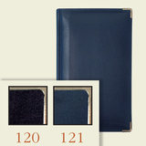 Визитница, А5-, натуральная кожа, Imperium, синий, 84 визитки, металлические углы, крышка со строчкой. Подарочная упаковка.