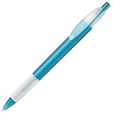 X-One Frost Grip, пластиковая шариковая ручка, голубая/ прозрачно-белый клип и грип
