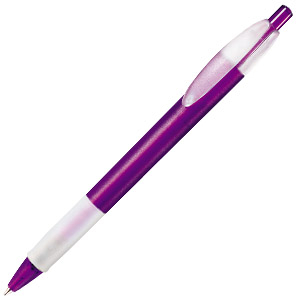 Фото X-One Frost Grip, пластиковая шариковая ручка, сиреневая/ прозрачно-белый клип и грип «Lecce Pen»