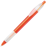 Изображение X-One Frost Grip, пластиковая шариковая ручка,оранжево/ прозрачно-белый клип и грип от торговой марки Lecce Pen