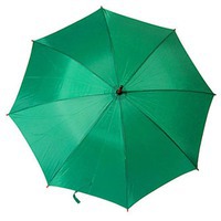 Зонт-трость РАДУГА с деревянной ручкой, полуавтомат, d104 х 89 см. Устойчив к сильным порывам ветра, зеленый