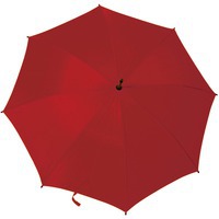 Зонт-трость РАДУГА с деревянной ручкой, полуавтомат, d104 х 89 см. Устойчив к сильным порывам ветра, бордовый