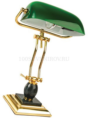 Фото Настольная лампа зеленая, белая