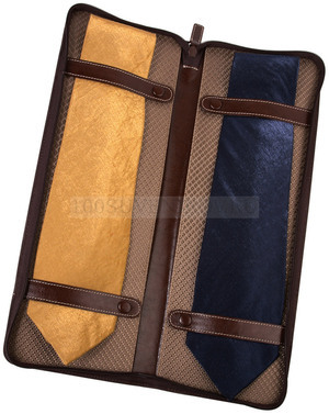 Фото Чехол для галстуков Alessandro Venanzi (Алессандро Венанзи) кожаный (коричневый)