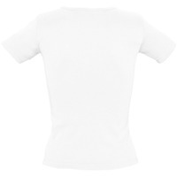 Красивая футболка женская LADY 220 с V-образным вырезом, белая