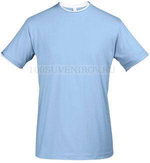 Фото Футболка мужская MADISON 170, голубая с белым «Sols» (голубой, белый) M—XXL см