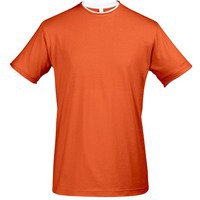 Фотография Футболка мужская MADISON 170, оранжевая с белым от модного бренда Солс