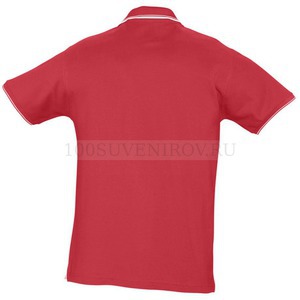 Фото Рубашка поло мужская PRACTICE 270, красная с белым «Sols» (красный, белый) M—XXL см