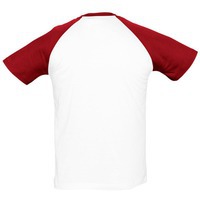 Фотография Футболка мужская FUNKY 150, белая с красным от торговой марки Солс