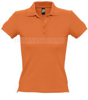 Фото Рубашка поло женская PEOPLE 210, оранжевая «Sols», S—L см