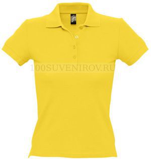 Фото Рубашка поло женская PEOPLE 210, желтая «Sols», S—L см