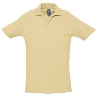 Рубашка поло мужская SPRING 210, песочная, бежевая, S—XXL см