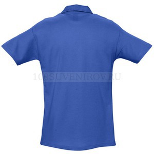 Фото Рубашка поло мужская SPRING 210, ярко-синяя (royal) «Sols», S—XXL см