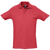 Картинка Рубашка поло мужская SPRING 210, красная, дорогой бренд Sol's