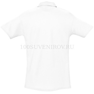 Фото Рубашка поло мужская SPRING 210, белая «Sols», S—XXL см