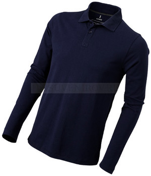 Фото Рубашка-поло с длинным рукавом "Oakville" мужская, темно-синий «Elevate», XL
